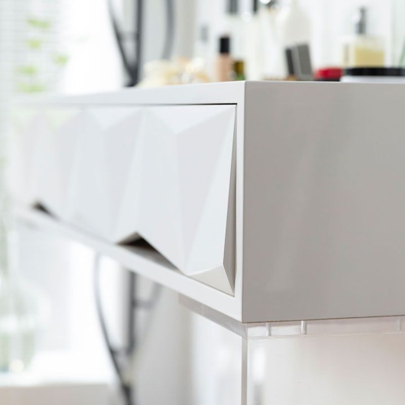 Modern Makeup Dressing Table Stool Set with 1/2 Storage Drawers