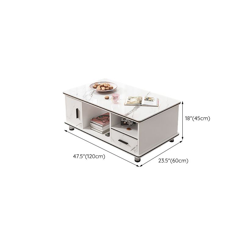 Artificial Wood Coffee or End Table Rectangular Coffee Table with Storage