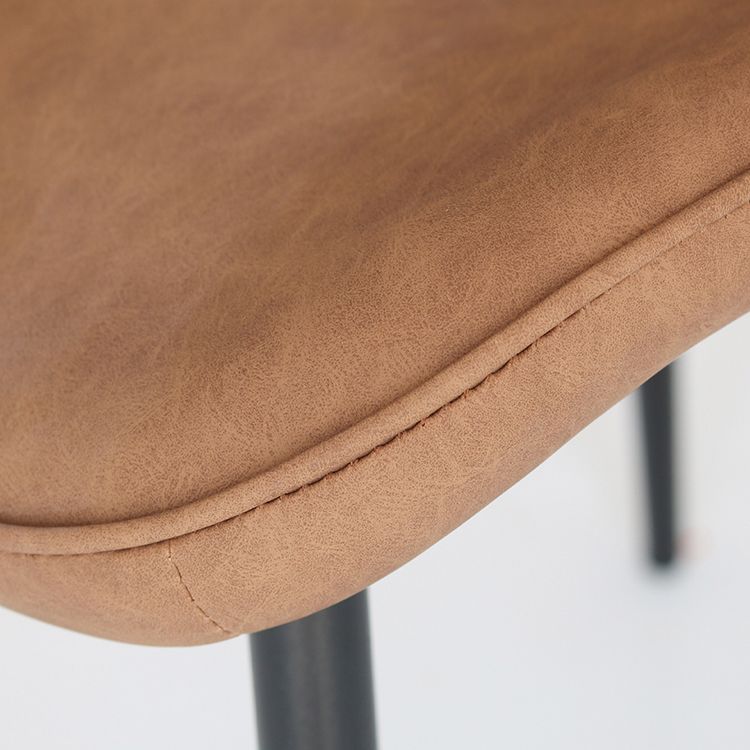 Silla de comedor de cocina de estilo moderno, sillas laterales sin brazos con respaldo de alas, de metal