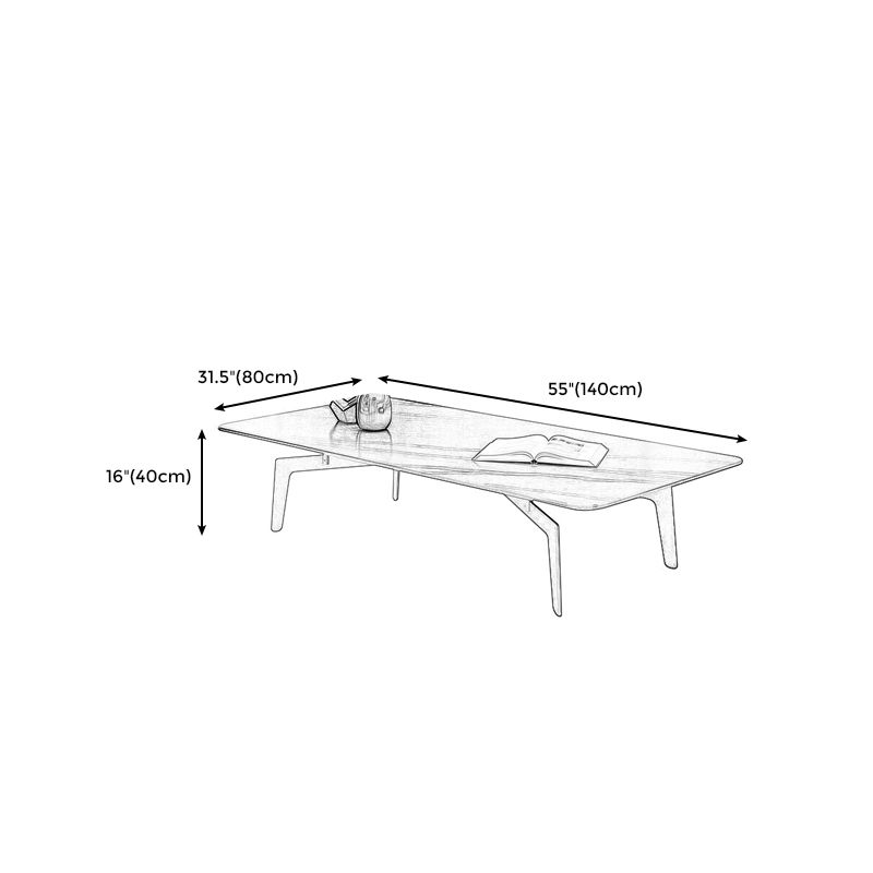 Modern Style Black Marble & SLATE Top Black Metal Base Rectangular & Square Coffee Table