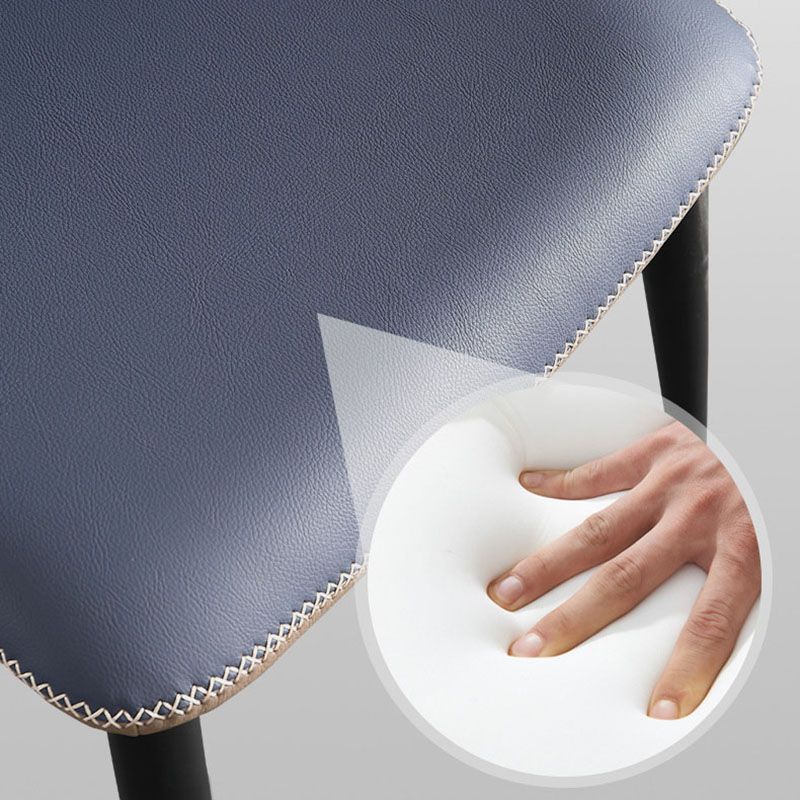Silla de comedor de cuero contemporánea con respaldo lateral para sala de conferencias