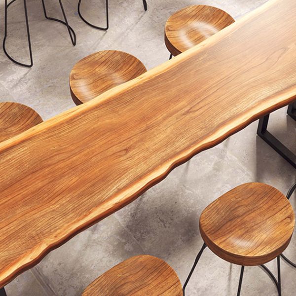 Modern Wood Counter Height Set 1/2/5 Pieces Indoor Natural Counter Set