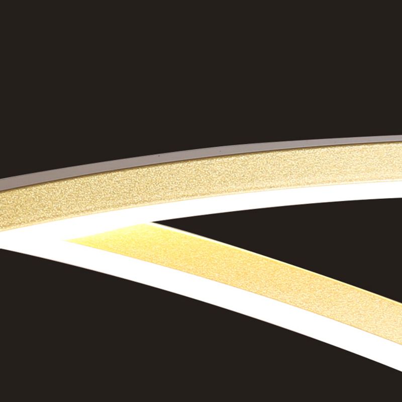 Estilo moderno de forma lineal ideas de iluminación de isla de metal 2 colgantes de la isla ligera en oro