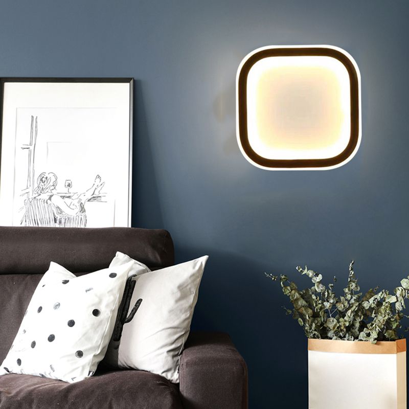 Geometry Shape Metal Wall Light Modern Style Single Light Wall Sconce Light
