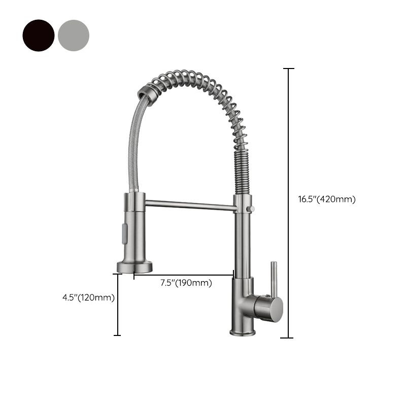 Modern Farmhouse Kitchen Faucet Pull down Single Handle  304 Stainless Steel Faucet