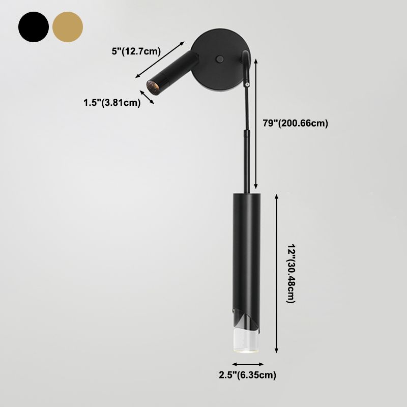 Zeitgenössische Metall Wandleuchter LED -Wandmontageleuchte für Nachtlesen