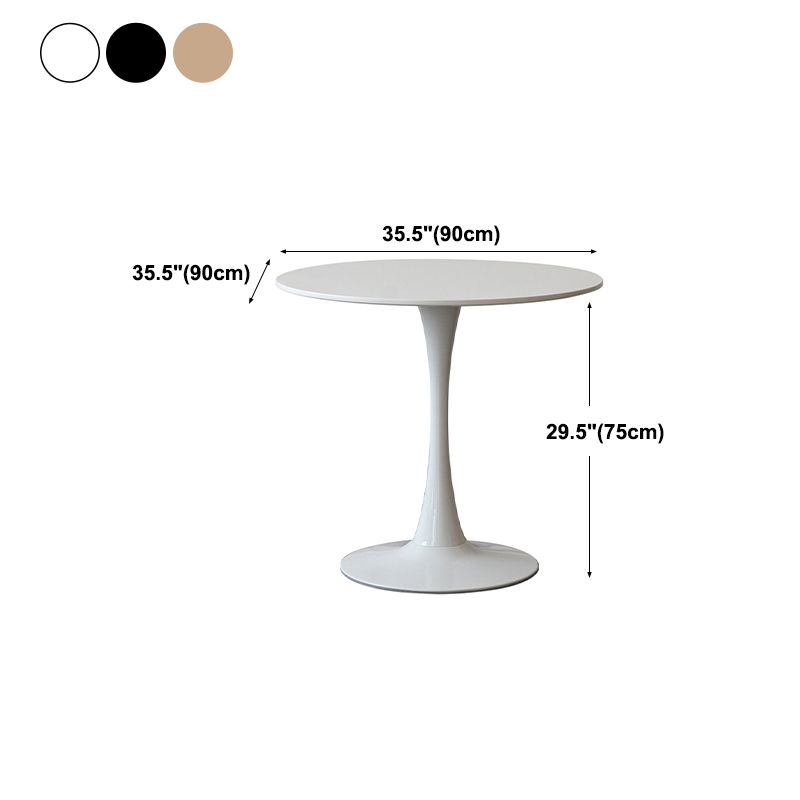 Contemporary Top Dining Table Round Dining Table with Pedestal Base