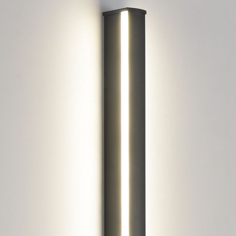Linearer Wandleuchte moderne Metall 1 Lichtwand montieren Licht in Schwarz
