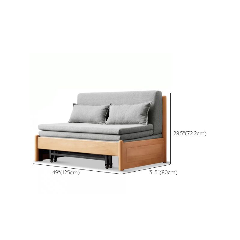 31.5" W Solid Wood Removable Sleeper Sofa Scandinavian Sofa Bed