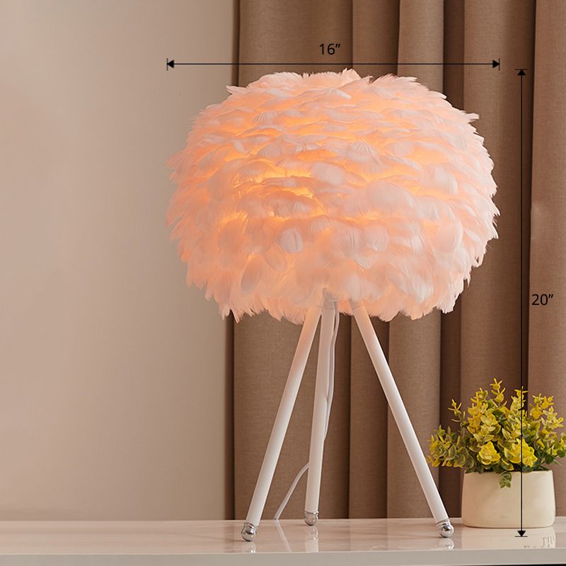 Goose Feather Sphere tafellamp Noordig 1 bol nachtstandlicht met statiefstandaard