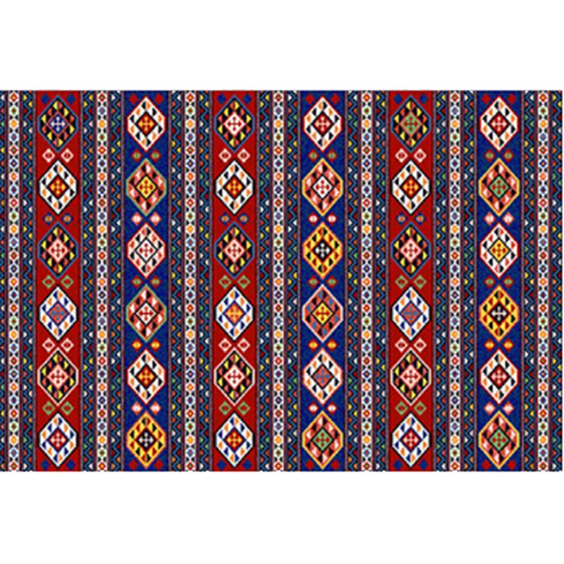 Bohemian Multicolor Carpet Polyester Area Carpet Stain Resistant Rug for Living Room
