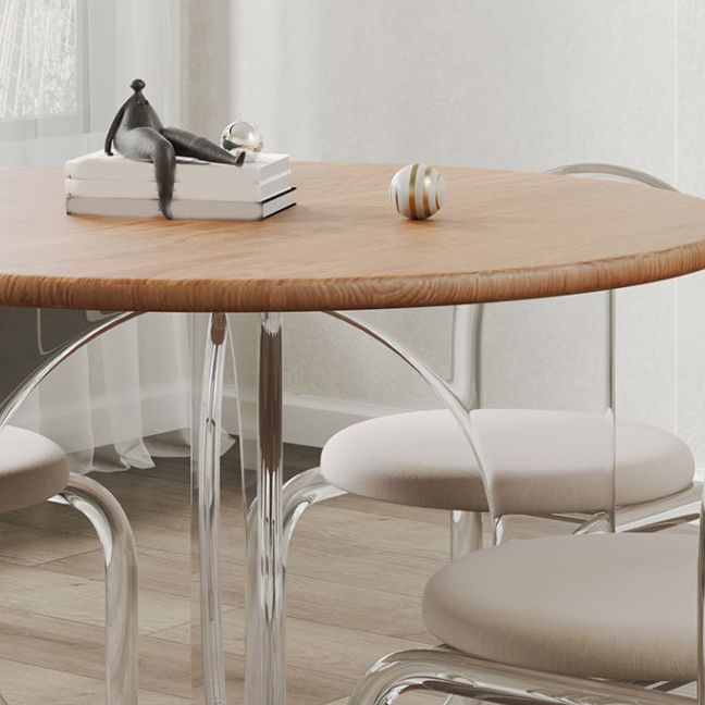 Modern 1/2/3/4/5 Pieces Dining Set Round Wood Dining Table for Dining Room