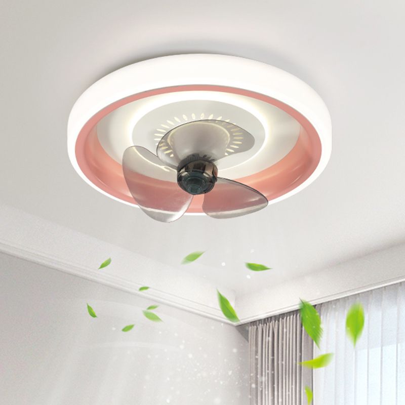 Modern Style Ceiling Fan Lamp Metal 2 Light Ceiling Fan Lighting for Bedroom