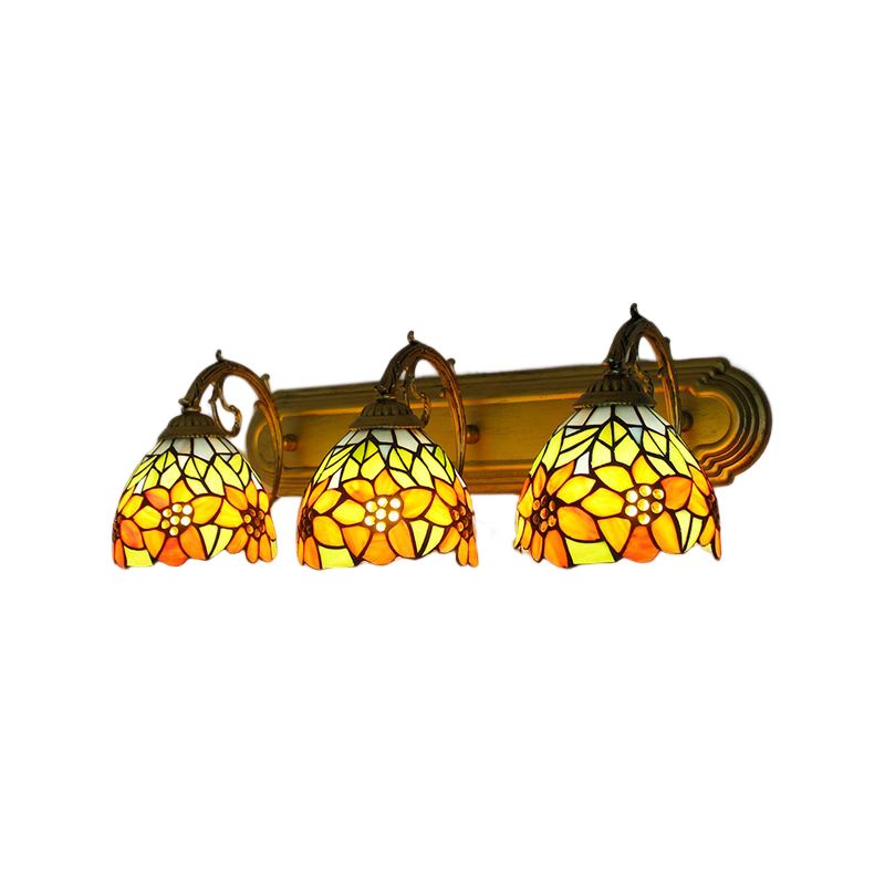 Tiffany Glass Vanity Light Simple Wall Light Sconce for Washroom