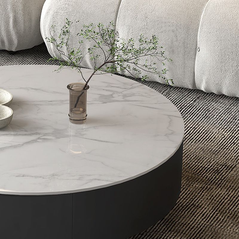 Modern Marble Side Table No Distressing End Table for Living Room