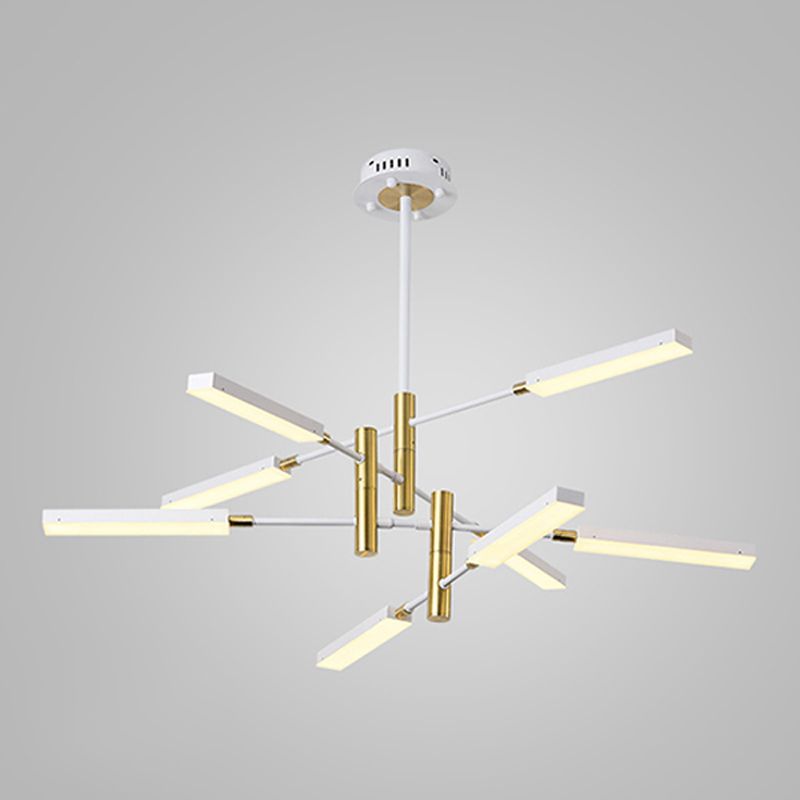 Postmodern unieke metalen lineaire kroonluchter verlichtingsarmaturen Restaurant Hangende kroonluchter