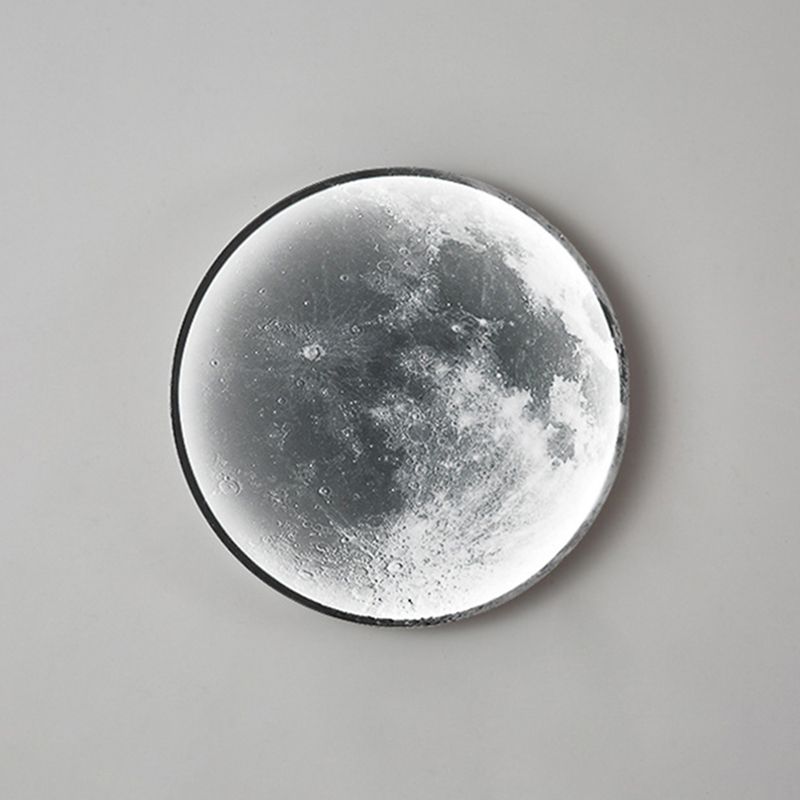 Modern Round Disc Wall Mounted Light Fixture 1 Light Flush Mount Wall Sconce with Acrylic Shade