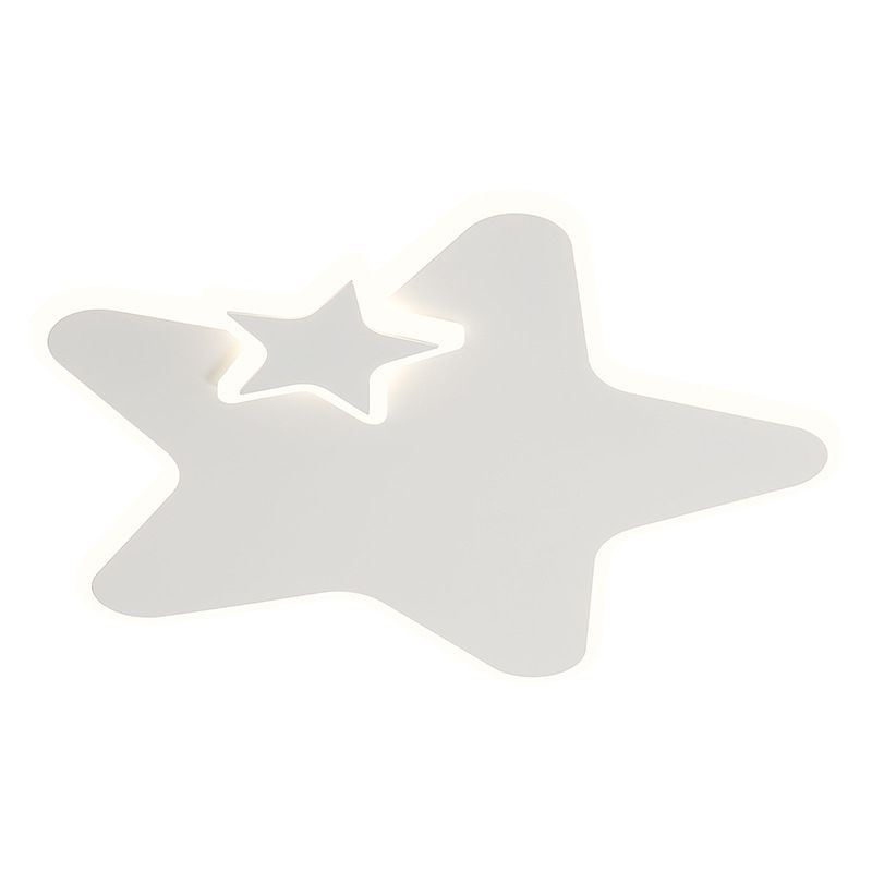 White LED Ceiling Light Children Star Flush Mount Lighting for Foyer