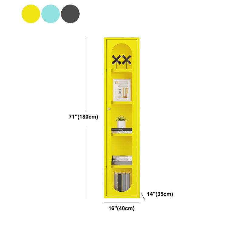 Modern Metal Bookcase Standard Closed Back Bookshelf for Home Office