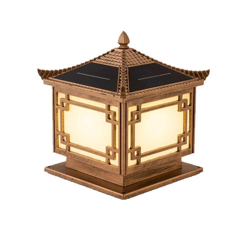 Contemporary Pillar Light Creative LED Solar Lighting Fixture for Garden