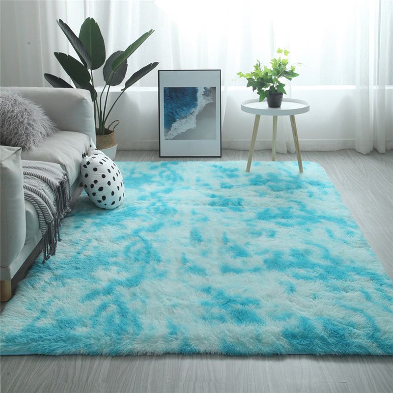 Pink Casual Carpet Polyester Tie-Dye  arpet Non-Slip Backing Carpet for Living Room