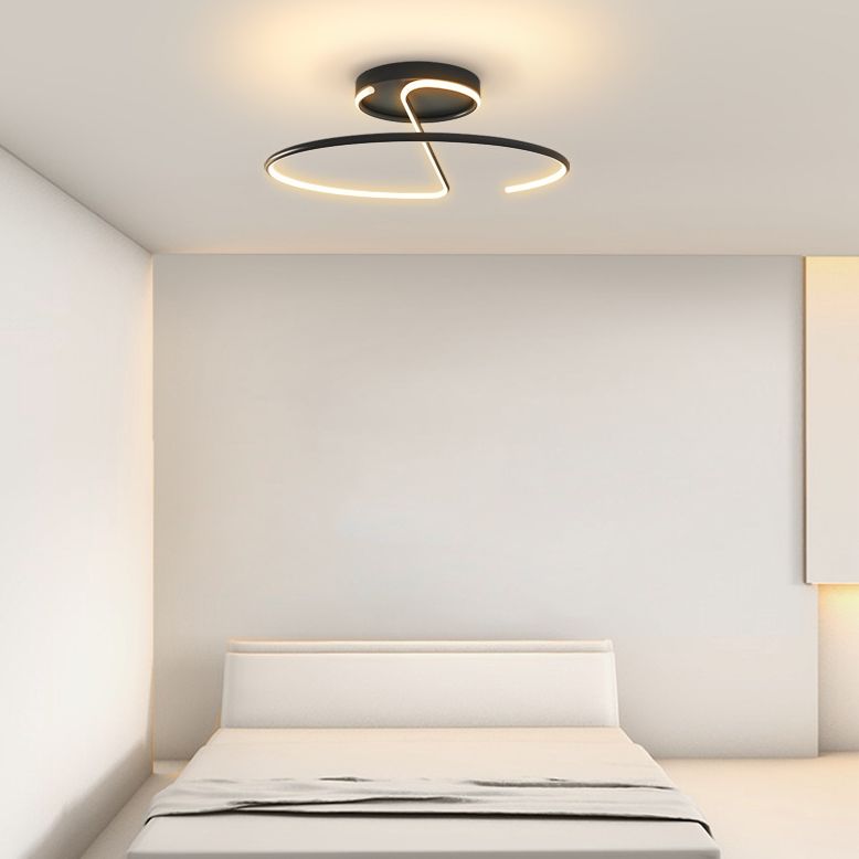 Moderno minimalista a LED LED Light Alluminio semifulto lineare con tonalità silicone