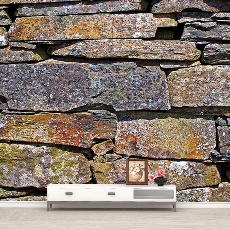 Stain Resistant Industrial Stone Wall Mural Wallpaper Decorative Wall Covering