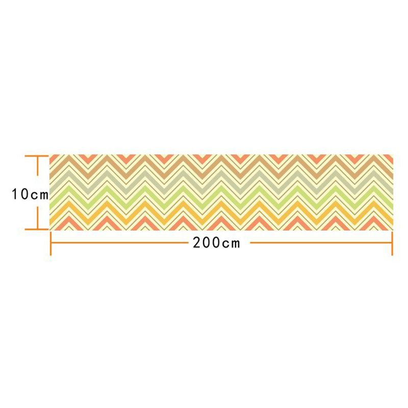 Chevron Pattern Wallpaper Border Yellow PVC Wall Covering, Peel and Paste, 6.5' x 4"