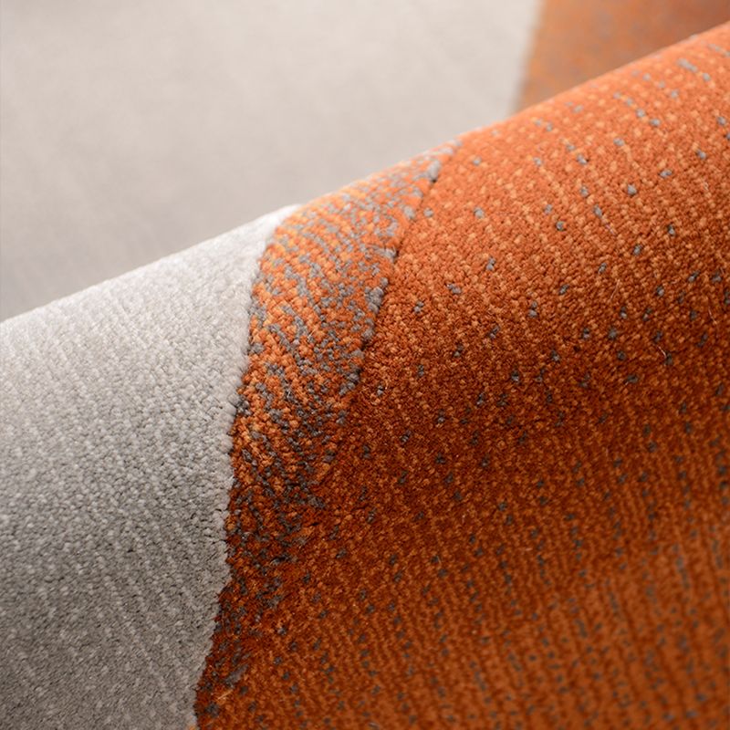 Modern Living Room Rug Multi Colored Abstract Printed Area Carpet Polyster Non-Slip Backing Pet Friendly Indoor Rug