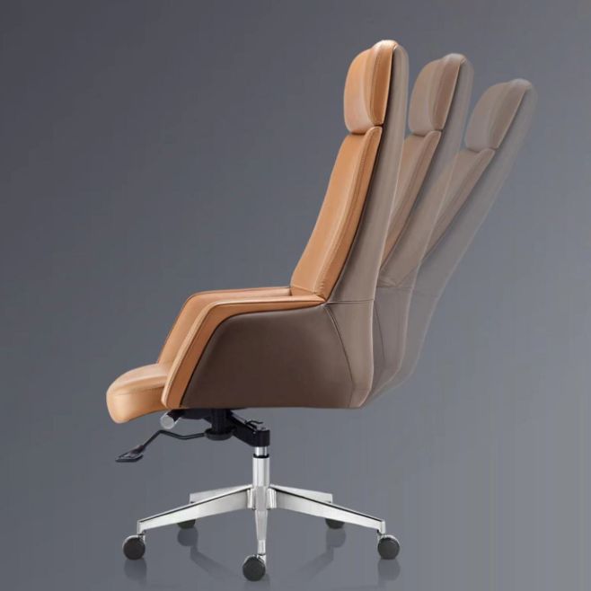 Contemporary Faux Leather Ergonomic Chair High Back Conference Chair