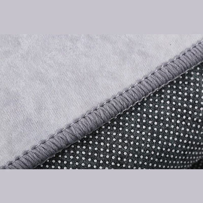 Black Modern Rug Polyester Graphic Rug Non-Slip Backing Area Rug for Living Room