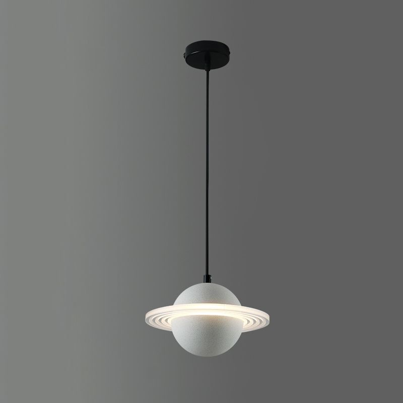 Stone Integrated LED Hanging Lamp Kit Minimalist Style Pendant Spherical in 1 Light