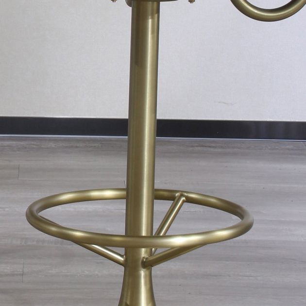 Glam Rotatable Bar Stool Faux Leather Counter Bar Stool for Home