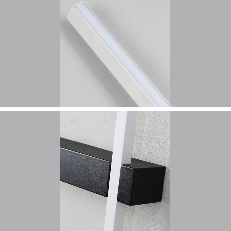 Moderno Minimalista Estilo lineal Luz montado en la pared lineal Ideas de iluminación de pared acrílica para sala de estar