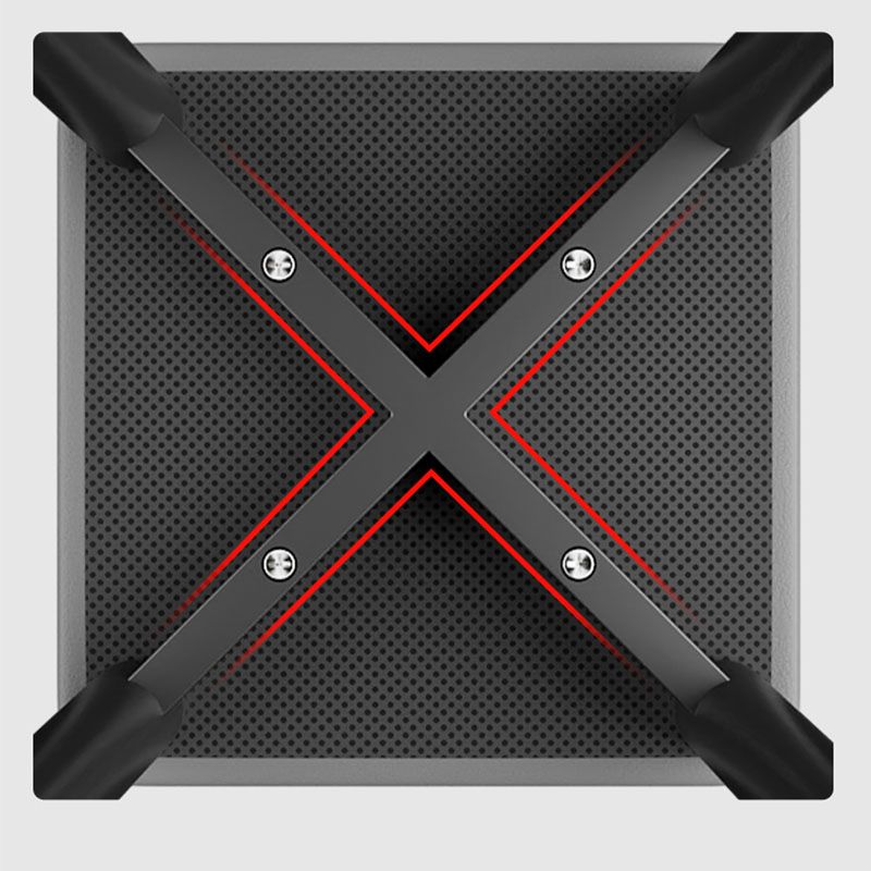 Modern Square Standard Leather Standard with Black Legs for Home