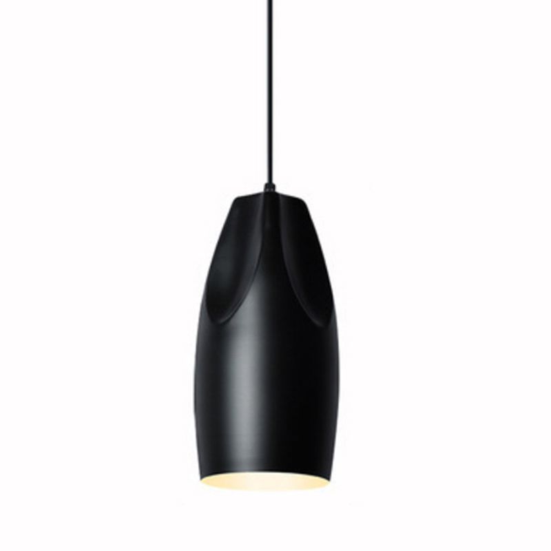 Macaron Single-Bulb Pendant lampe Aluminium Géométrique Hanging Light pour salle à manger