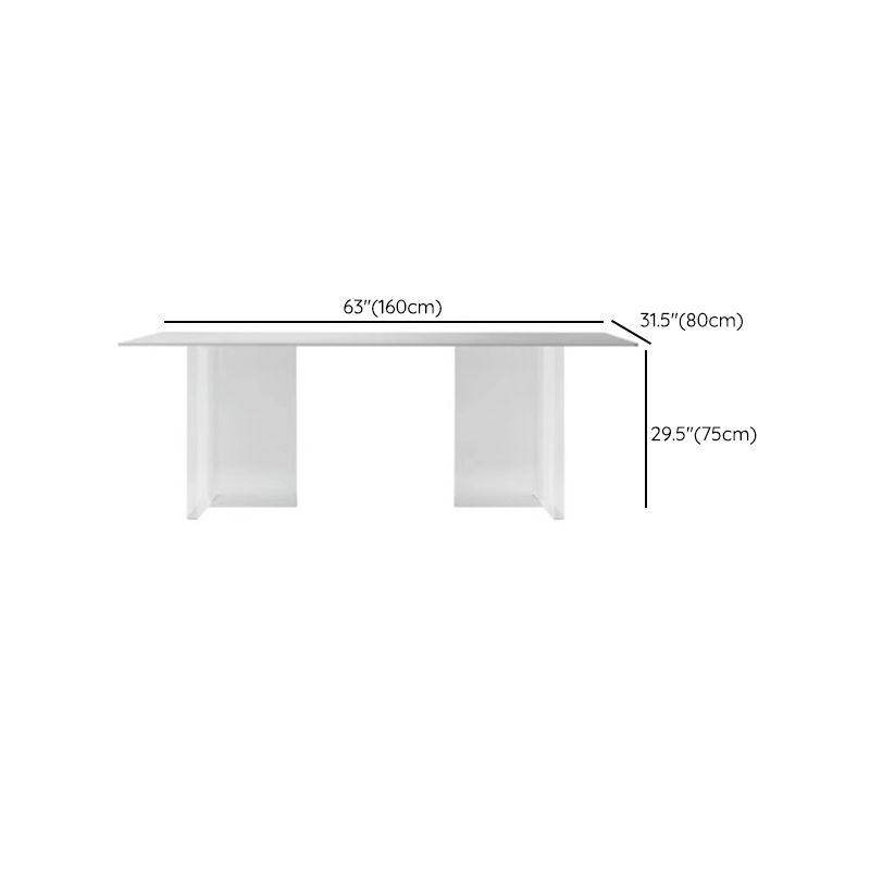 Modern 1/7 Pieces Dining Set Stone Rectangle Dining Table for Kitchen