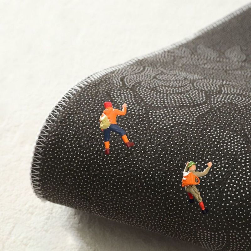 Simple Block Rug Nordic Area Carpet Non-Slip Backing Carpet for Living Room