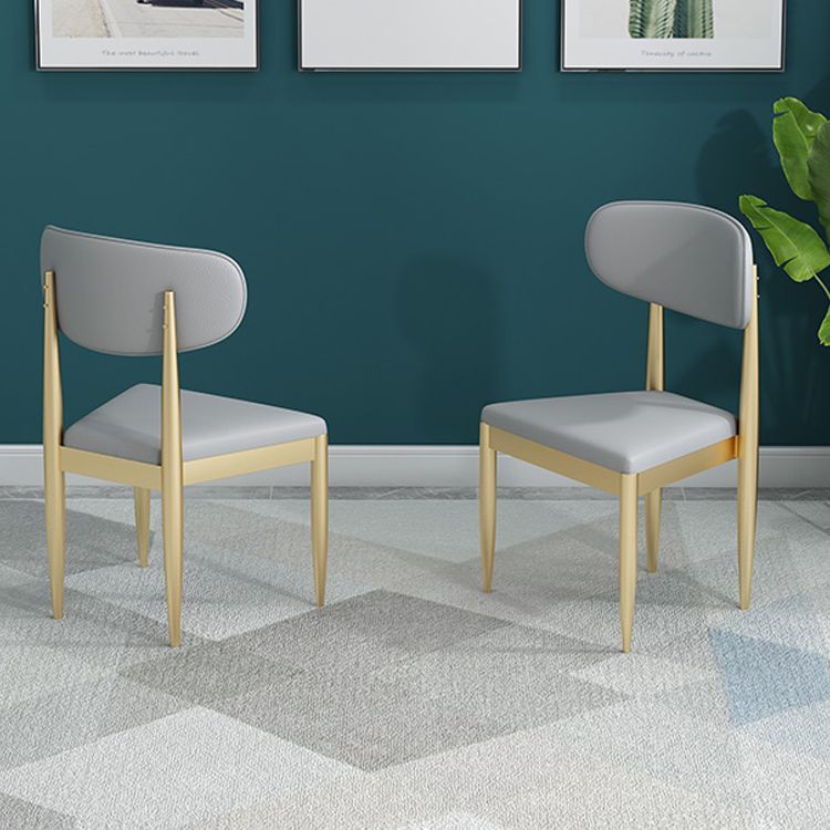 Upholstered Chair Scandinavian Style Open Back Dining Side Chair