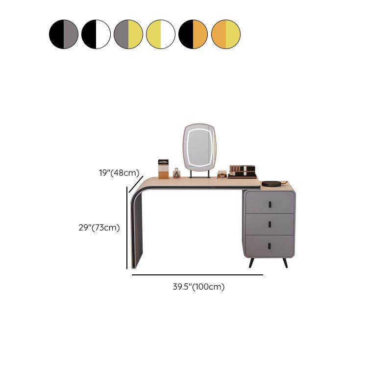 Leather Makeup Vanity Desk Lighted Mirror Makeup Vanity Desk Table