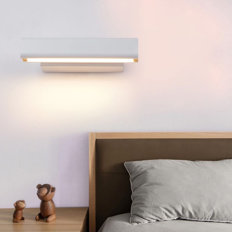 Metal Square Shape Wall Light Modern Style 1 Light Wall Mounted Light Fixture