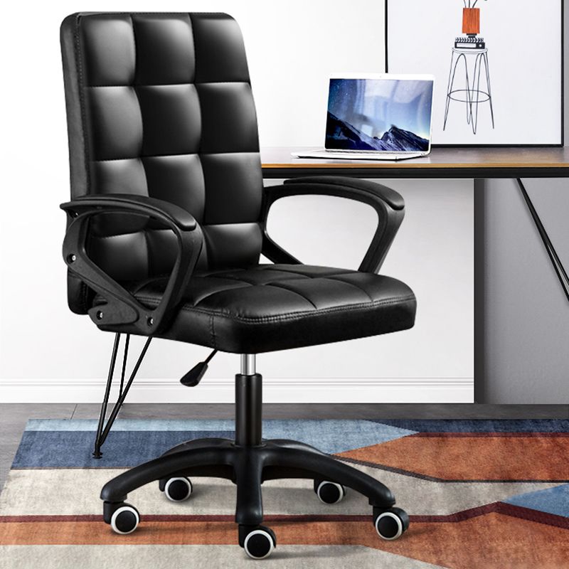 Modern Slide Office Chair Adjustable Seat Height with Wheels