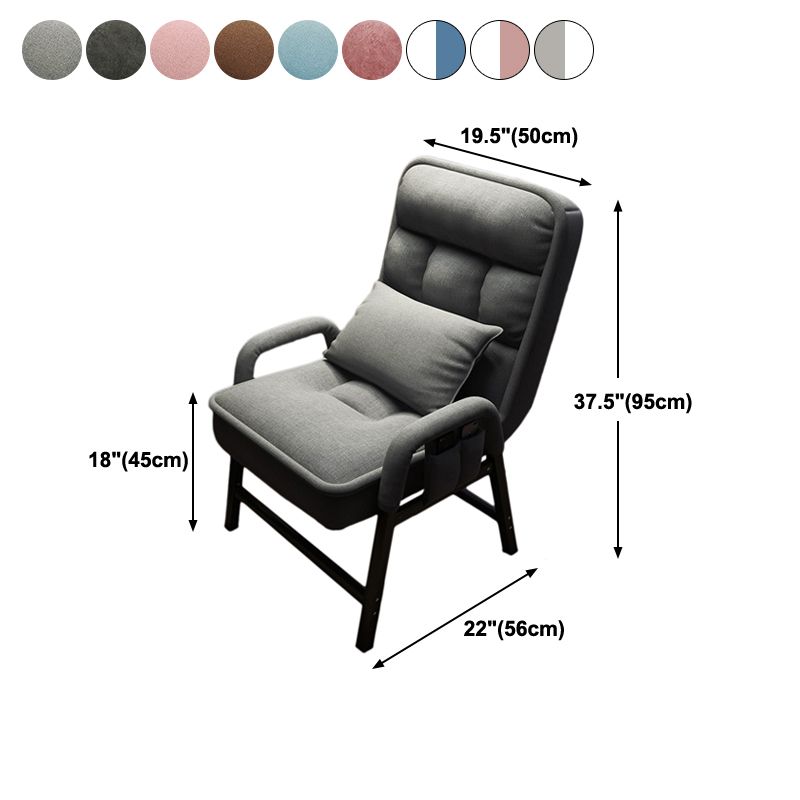 Ergonomic Desk Chair Modern Style Pillow Included Fixed Arms Chair
