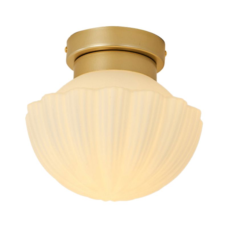 Nordic Style Ceiling Light Dome Shape Ceiling Lamp with Glass Shade for Bedroom