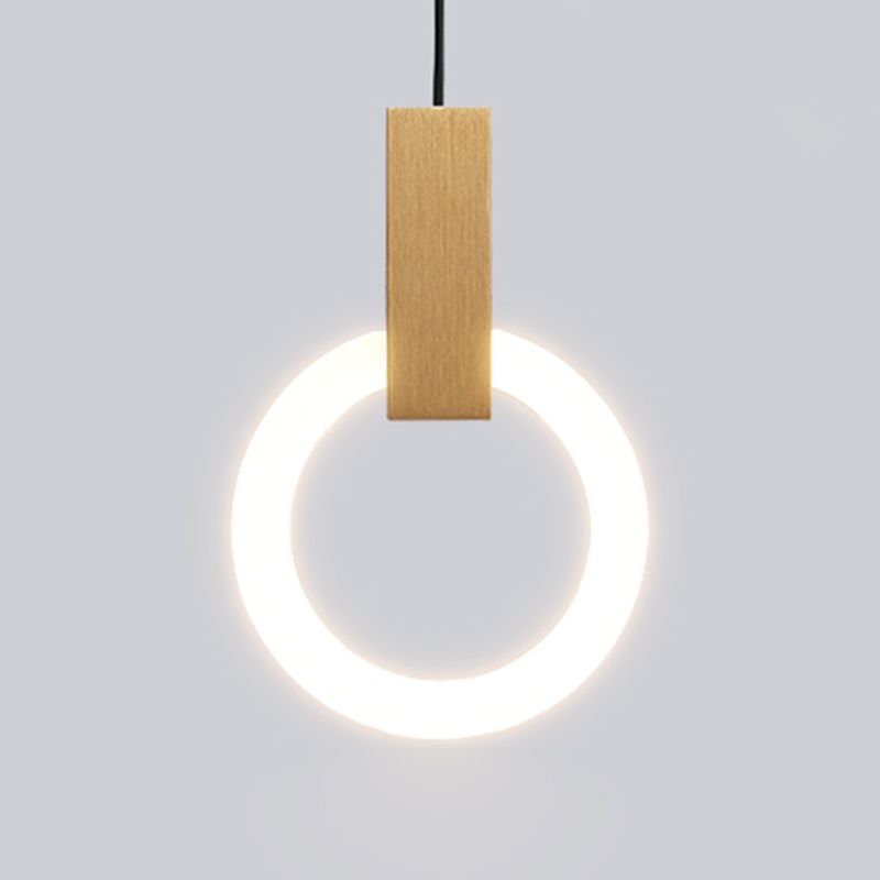 Style moderne de style suspendu salon LED Round Shape Pendant lampe de lampe