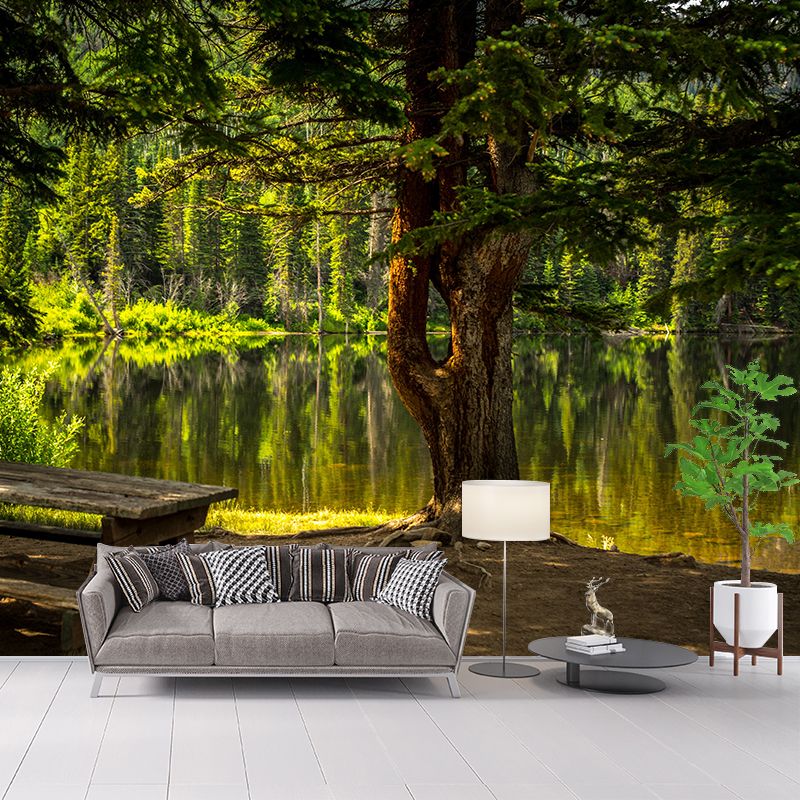 Deep Forest Design Mural Wall Decoration for Guest Room Water Resistant