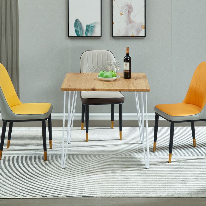 4-foot MDF Dinette Table Industrial Style Square Dining Table for Home