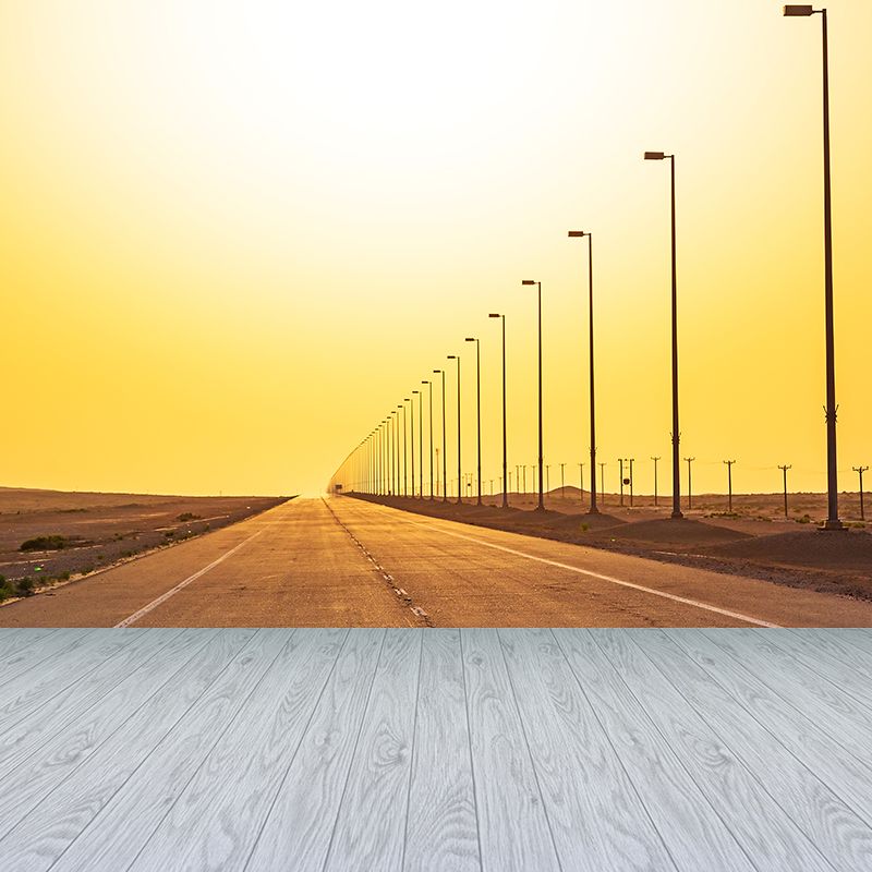 Highway Mural Wallpaper Light Color Contemporary Wall Covering for Girls Bedroom