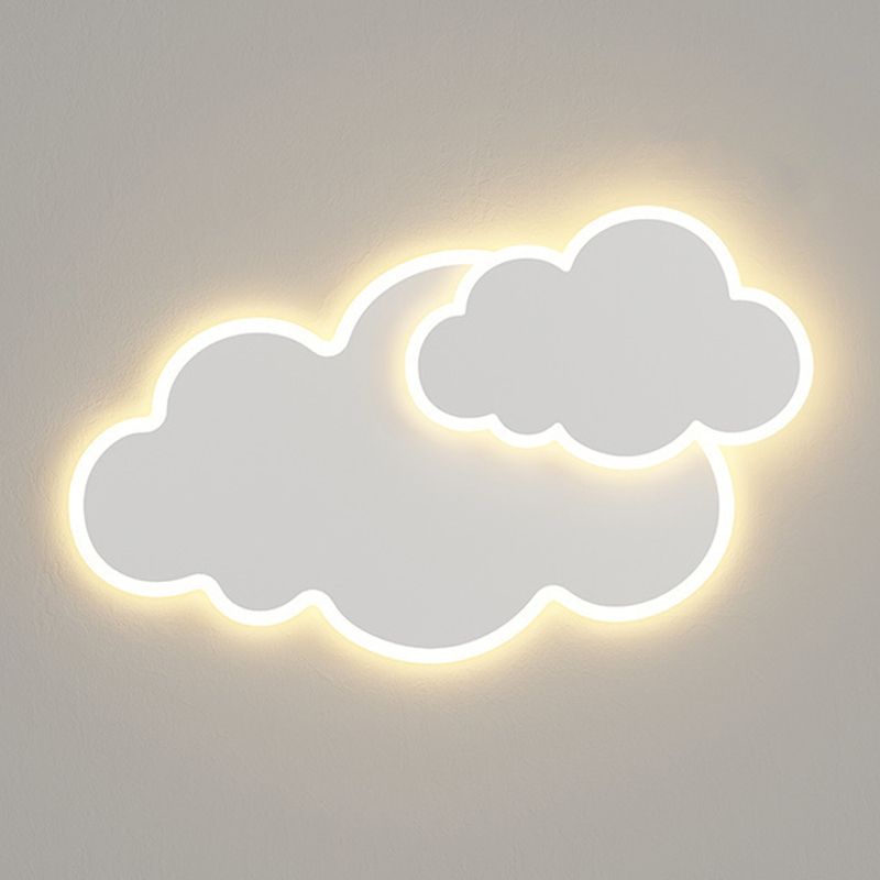 Modern Clouds Shape Flush Mount Lighting Metal 2 Lights Flush Ceiling Lights