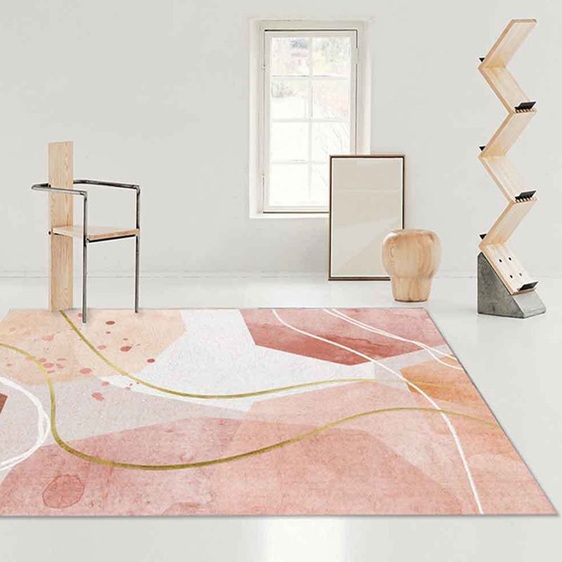 Alfombra artística nórdica marrón bloguero alfombra lavable alfombra para decoración del hogar